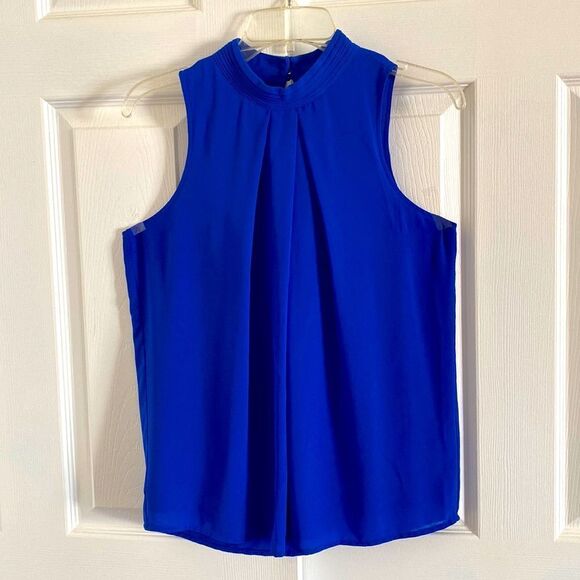 Naked Zebra High Neck Back Opening Sleeveless Top - Picture 1 of 7